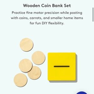 Lovevery Wooden Coin Bank and Circle of Friends Puzzle Set of Two Toys Babbler
